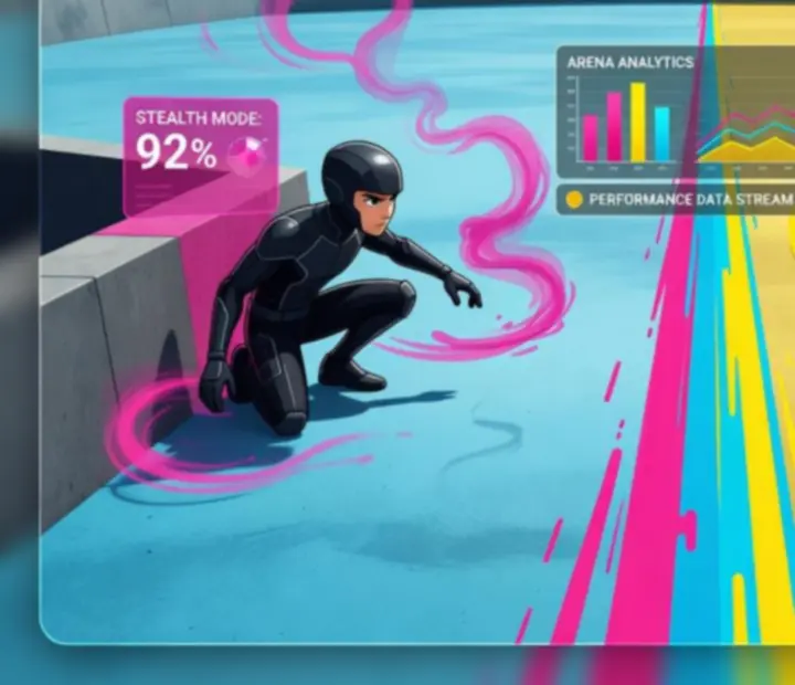 Infographic comparing stealth and speed playstyles in Paint Hide & Seek
